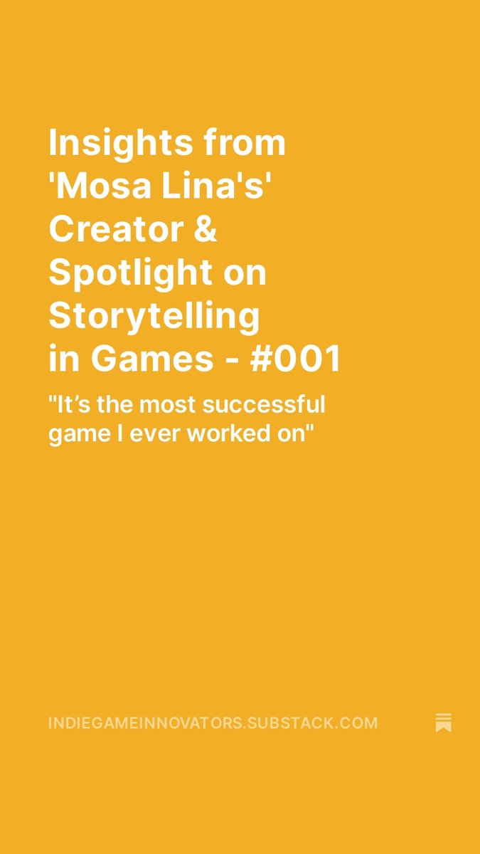 NomadityS's tweet photo. Hey everyone, after years of procrastination, the first edition of Indie Game Innovators is out! There's some brilliant insights from industry veterans @MataHaggis and @wombatstuff.

There's a link to it on my profile if you're curious :)

#gamedevelopment #gamedevs #indiedev https://t.co/X8cGZatgae