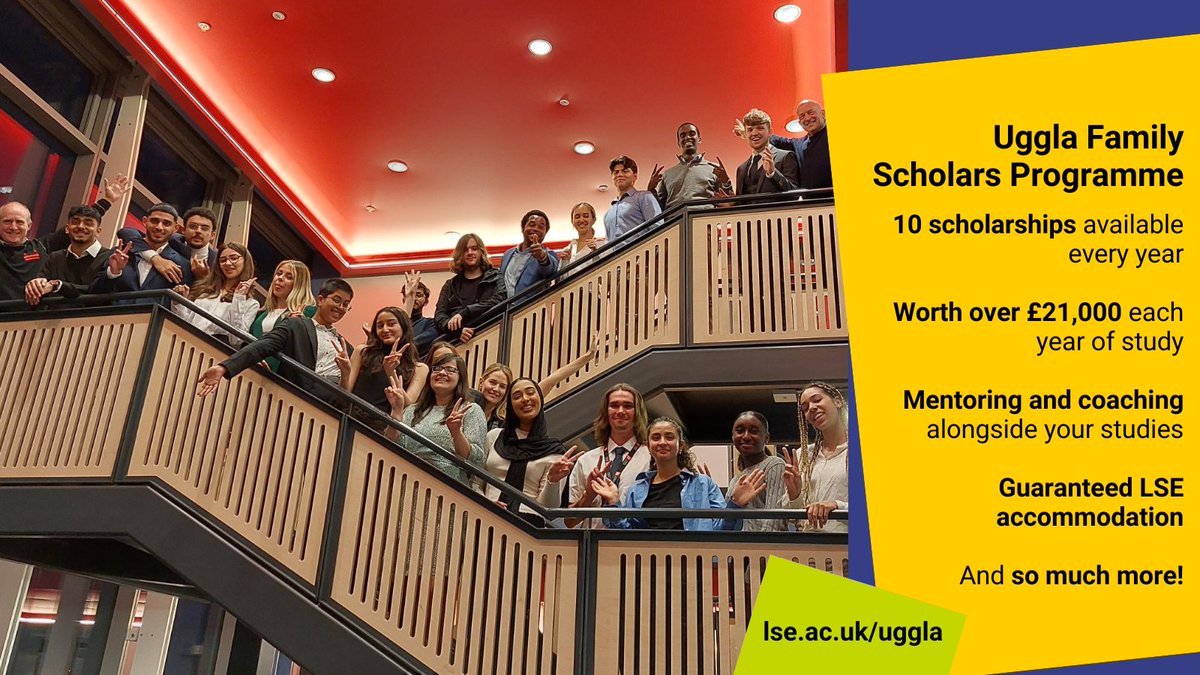 Our #Uggla Family Scholars Programme provides generous scholarships for new UK and international #undergraduate students starting September 2024! 💷😎

How to apply 👉 ow.ly/rIHp50QcnsN