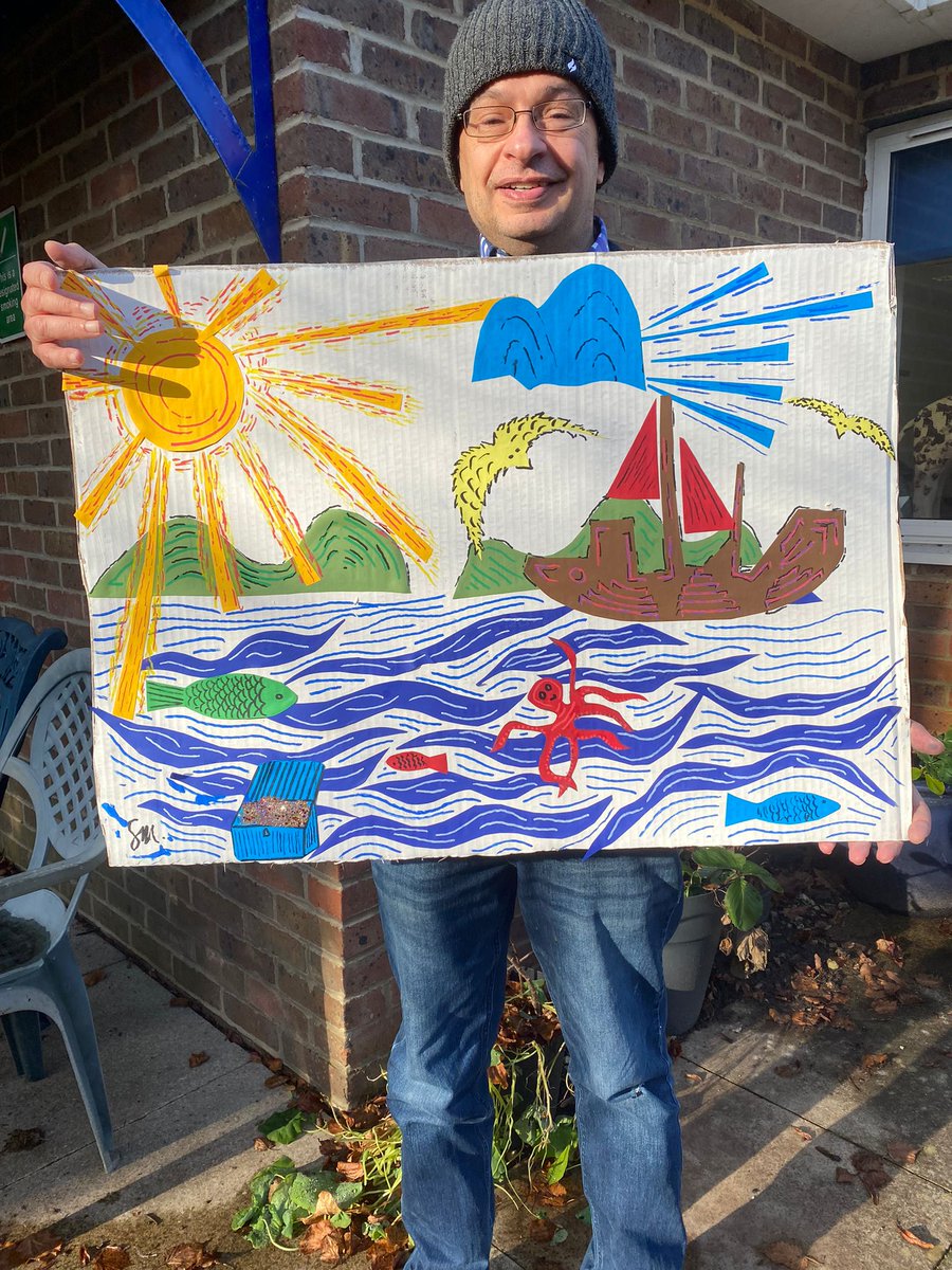 HeadwaySussex's tweet photo. Empowering brain injury survivors through art classes with the esteemed Alex Binnie. 🎨✨
Feast your eyes on the incredible artwork by Saeed, a testament to creativity's healing power. 🖼️💪 .
.
.
.
.
#HeadwaySussex #ArtHeals #ArtTherapy #BrainInjurySurvivors #AlexBinnie #Sussex https://t.co/nYGdrOwnn0