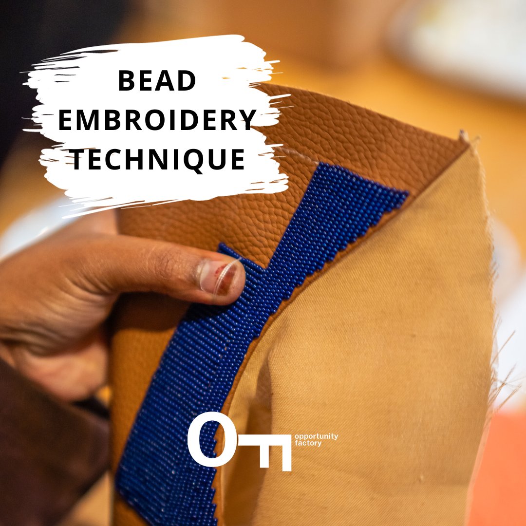 Bead embroidery is a creative & decorative technique that involves stitching small beads onto fabric, adding three-dimensional texture and visual appeal to the surface.#craftedwithlove #timelesscraft #skillfulhands #craftingmagic #craftinginkenya#opportunityfactory