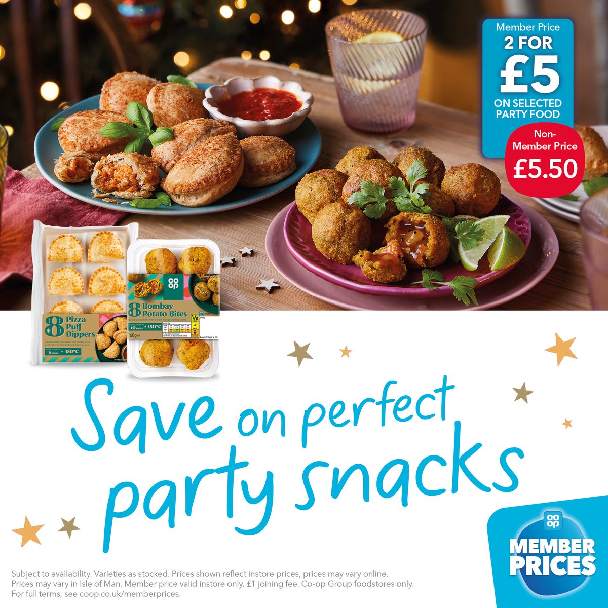 Need some last minute party food? Pop to your local @coopuk for the perfect festive treats! 🎄 Don't forget to become a Member and save more on Christmas nibbles 🙌