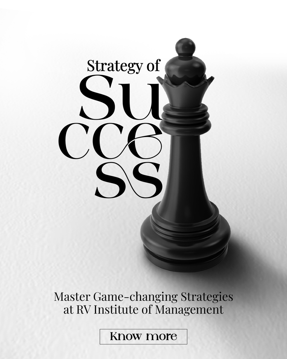 RVIM_Official's tweet photo. In today's fast-paced and competitive business world, it's more important than ever to have a strong strategy for success. Elevate your skills, and shape your future with RV Institute of Management, Know More: https://t.co/yi1j2NYDXF
#GoChangeTheWorld #RVIM #Education #RVEI https://t.co/Fb6O0jgFCg