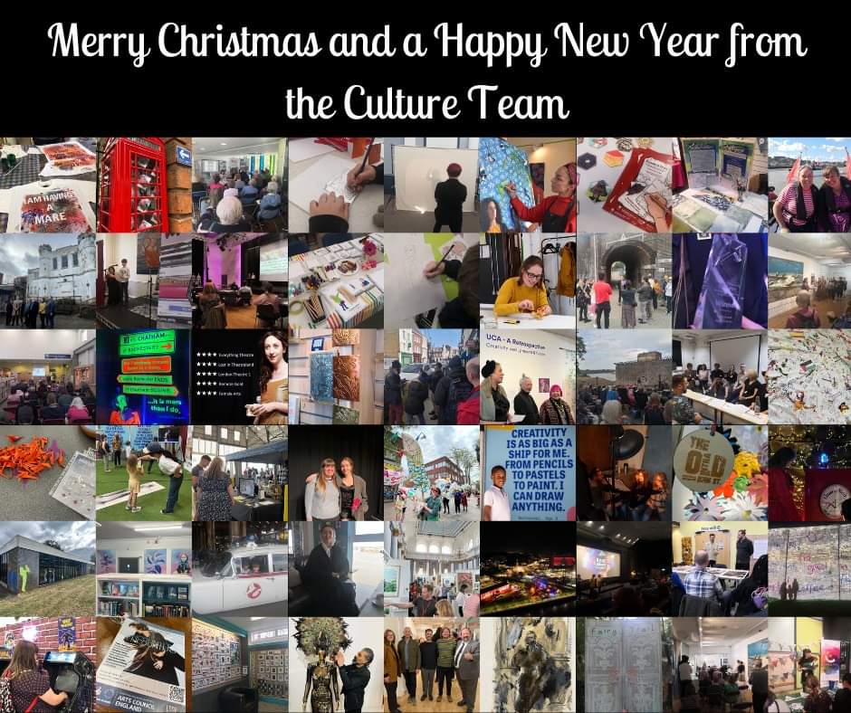 Thank you to everyone who has helped bring such great experiences for all in Medway with their cultural events, projects, and activities.

Have a lovely Christmas rest and we will see you all in 2024!