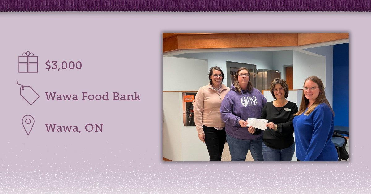 Today we're thrilled to highlight our Wawa branch's donation for our #GivingForGood campaign!

They chose the Wawa Community Food Bank to receive a $3,000 donation, joining many of our other branches in the fight against food insecurity in our communities.