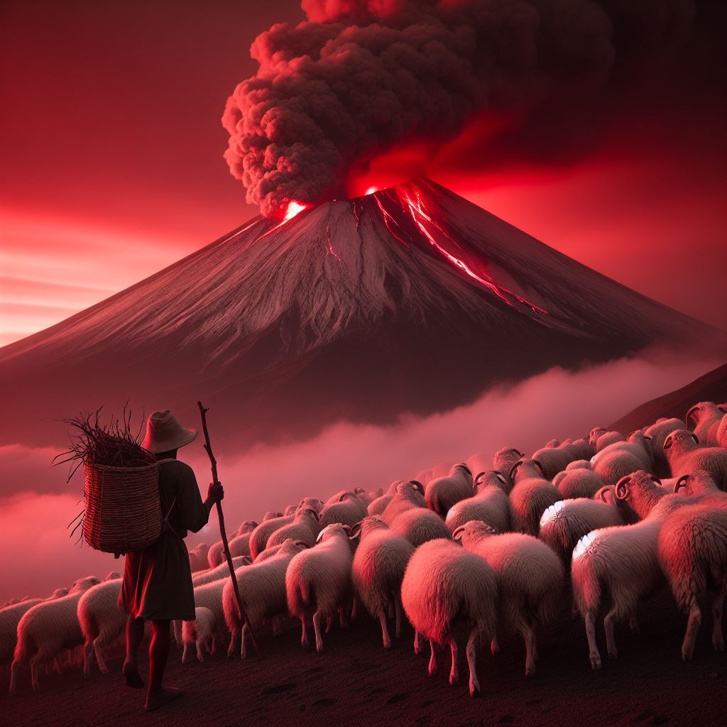 "Red sky at night, shepherd's alight, red sky in the murning, shepherds burning" - Shepherds, don't go near the Volcano! #Iceland  #VolcanoEruption