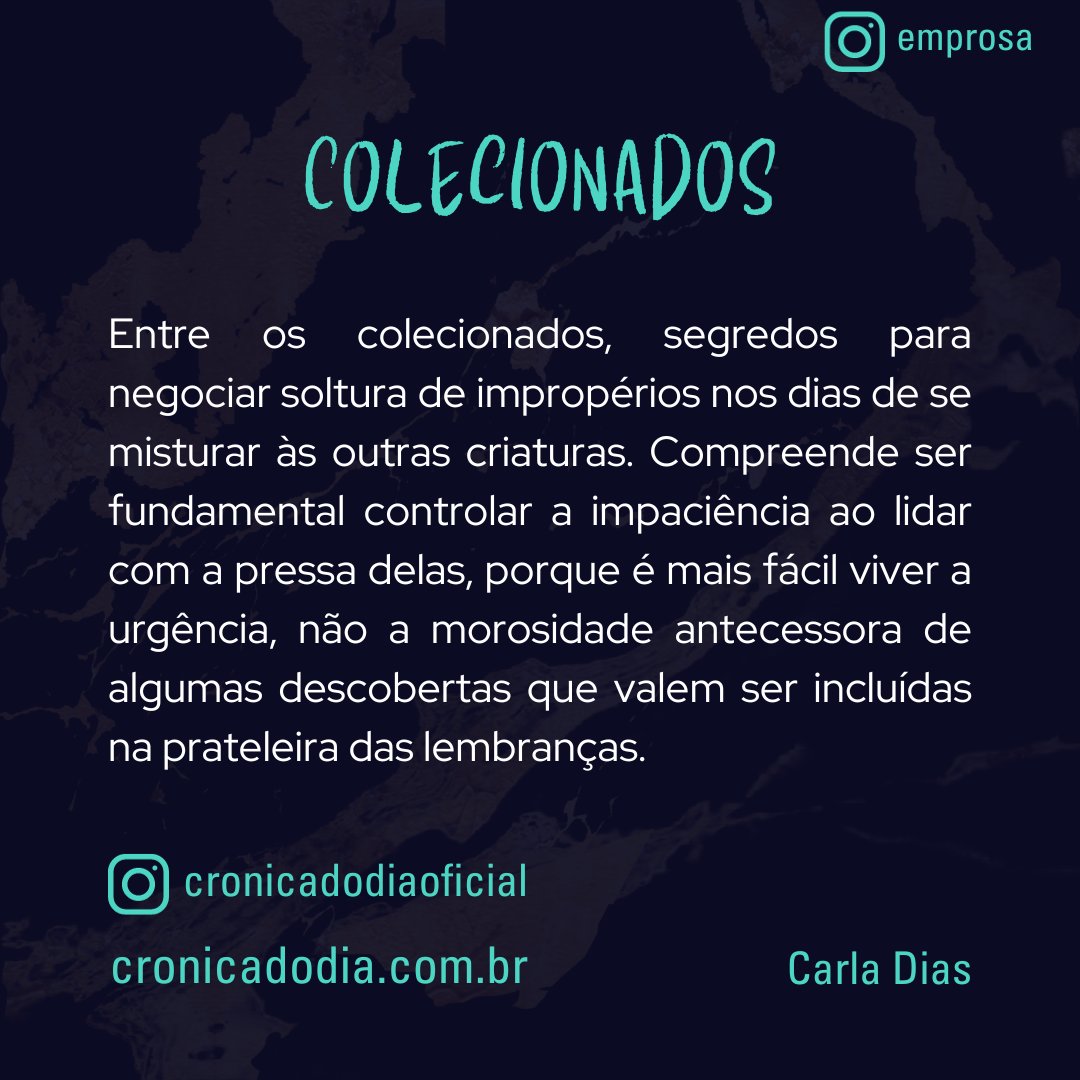 cronicadodia's tweet photo. Dia de contabilizar - e responsabilizar - colecionados com Carla Dias .

@talhe

https://t.co/jitFxI0WNk

#carladias #cronicadodia #contos #literatura https://t.co/4j4HRMJKIA