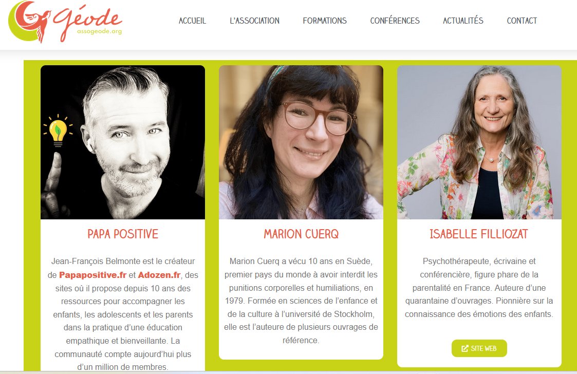 ASSOCIATION GEODE - CANNES (@geode2023) on Twitter photo Nos invité.es ! Inscrivez-vous à notre colloque le 20 janvier 2024 à <a href="/villecannes/">Cannes</a>
<a href="/Eduscol/">éduscol</a> <a href="/ReseauInspe/">Réseau des INSPÉ</a> <a href="/evs_de/">Inspection EVS - Académie de Nice</a> <a href="/ID_Parentalite/">InstitutParentalité</a> <a href="/education_gouv/">Ministère Éducation nationale</a> <a href="/LeMondeEduc/">Le Monde Education</a> <a href="/VisitCotedazur/">Côte d'Azur France</a> Nos invité.es ! Inscrivez-vous à notre colloque le 20 janvier 2024 à <a href="/villecannes/">Cannes</a>
<a href="/Eduscol/">éduscol</a> <a href="/ReseauInspe/">Réseau des INSPÉ</a> <a href="/evs_de/">Inspection EVS - Académie de Nice</a> <a href="/ID_Parentalite/">InstitutParentalité</a> <a href="/education_gouv/">Ministère Éducation nationale</a> <a href="/LeMondeEduc/">Le Monde Education</a> <a href="/VisitCotedazur/">Côte d'Azur France</a>