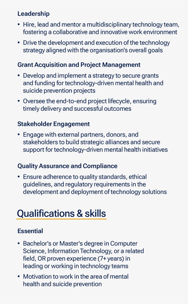 CMHLPIndia's tweet photo. #TechVacancyAlert We are looking for a Technology Lead to drive the integration of technology into our existing projects &amp; spearhead new initiatives exploring innovative applications of technology for suicide prevention and mental health.

Find all details, here ⤵️
#Tech4Good https://t.co/rOleob6jZE