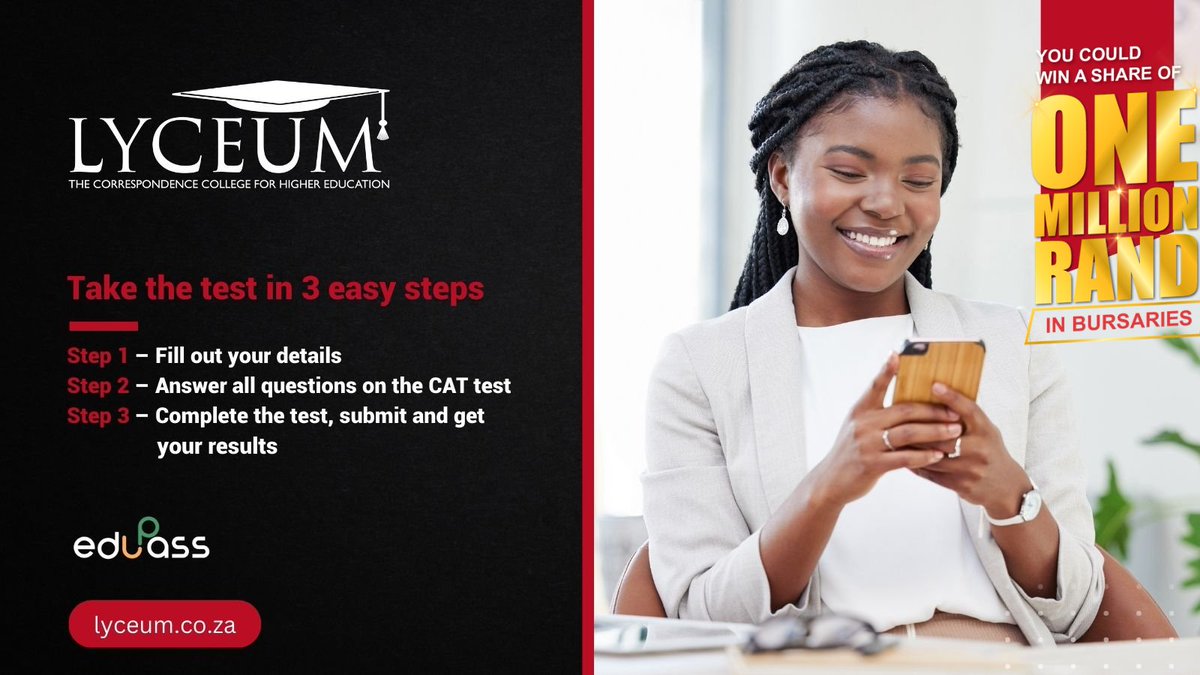 LyceumCollege's tweet image. A career aptitude test is an intuitive test that helps individuals identify their strengths, interests, skills, and preferences in relation to potential career choices. 

👉Take our FREE online test now! bit.ly/462iXY2
#Lyceum #YourGoals #2024millionrandbursary