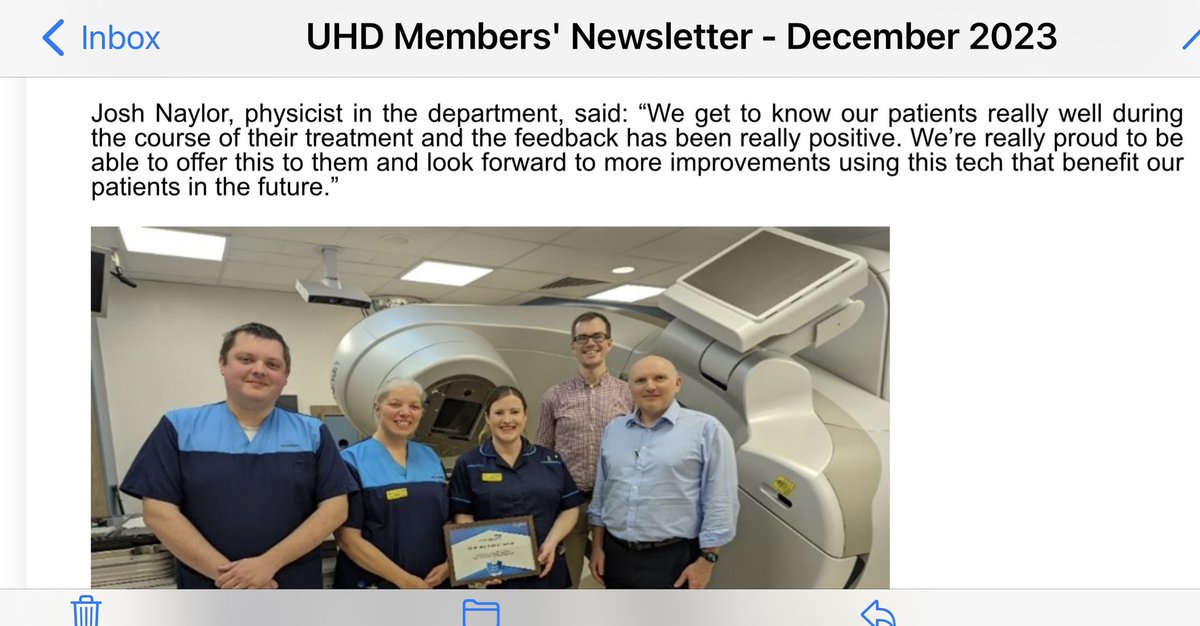 My tattoos from #radiotherapy are for life, so it’s wonderful to read that @UHD_NHS no longer has to use tattoos for the accuracy of radiotherapy treatments for any of their patients. Congratulations to all involved