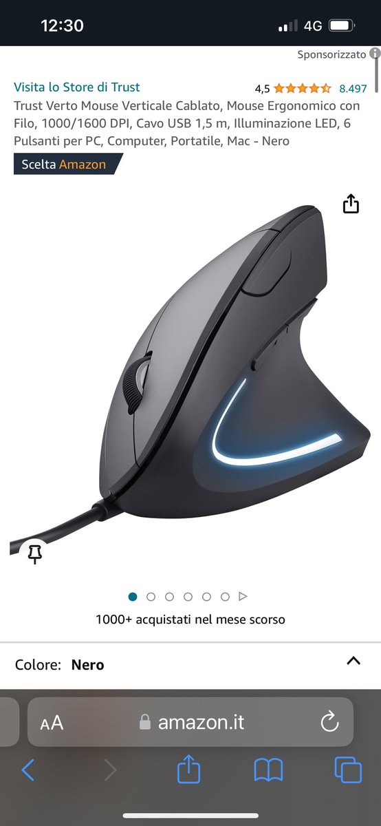 SebaDonzella's tweet photo. @LaGrevia @clorru Mi permetto di intromettermi. Questo mouse è fenomenale, non ho più avuto dolori tra gomito e polso https://t.co/tOWWcZE9nm