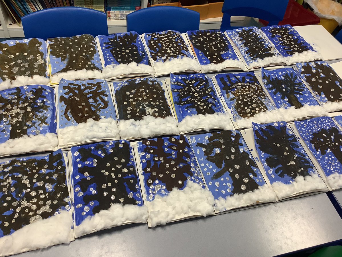 Our winter art! We loved creating these…. ❄️ #pdaart #pdascience