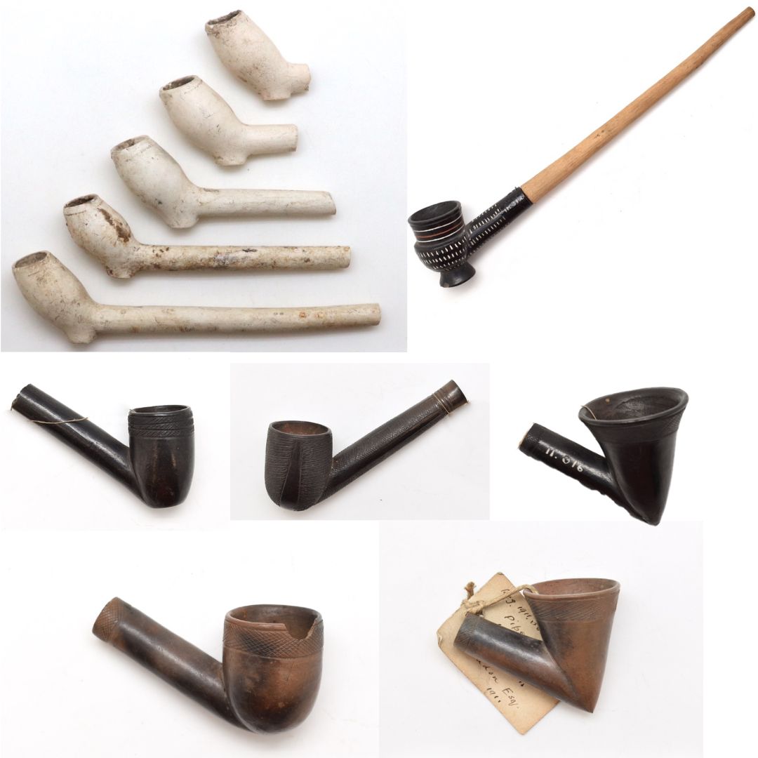 MAACambridge's tweet photo. On the eleventh day of Christmas our collections gave to you 11 pipes for smoking*.
*But we don't recommend it!
#12DaysOfMuseumObjects
📸Z 16397 A Pipe fragments, Cambridge, ?1600s
🔗https://t.co/3g6e5tRHzX
📸E 1911.102.82-87 Pipe & pipe bowls, Uganda
🔗https://t.co/8OcRNW9OY2 https://t.co/hQJBZUx0EM