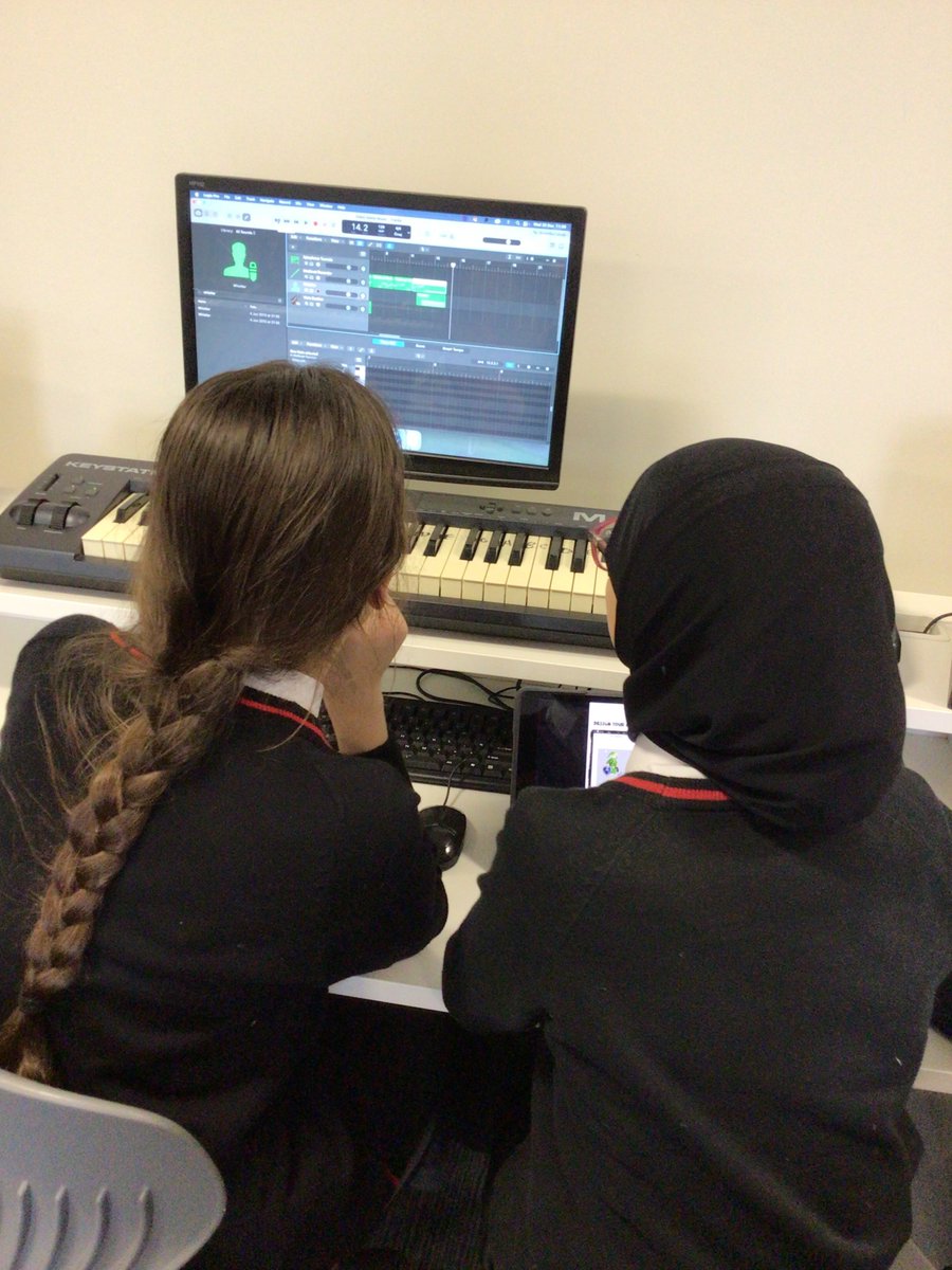 Pupils from 8RWH still working hard composing their Video Game Character Themes using Logic Pro X @StCyresSchool @StcyresD #musicinschools #stcyreschat