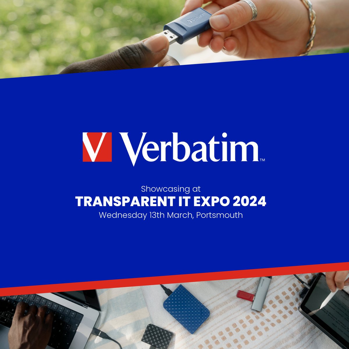 TransparentComm's tweet photo. Proud to announce that @VerbatimEurope will be showcasing at our annual IT Expo. Celebrating 50 years in the industry it'll be great to have such a well-known name joining us for the day! https://t.co/dsw1Bjcgzg

#TransparentExpo2024 #hampshirebusiness #datastorage #Portsmouth https://t.co/PGNLkX5rD6