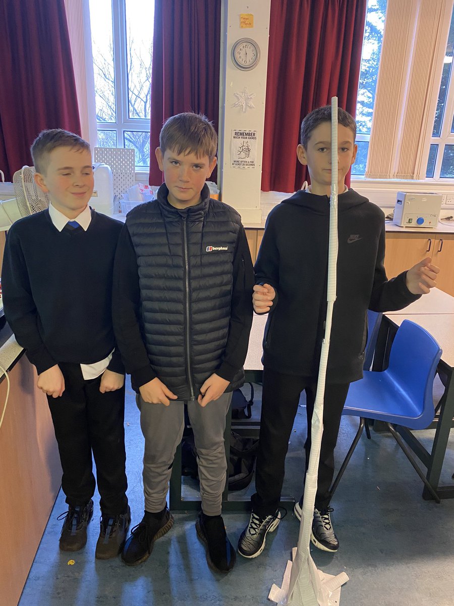 ArdAcadScience's tweet photo. Following a calm start we debated the difference between a tower, a spire and a henge on our route to the winning tower from Zac, Carson and Ollie. Well done boys. #interhousechallenge #housepoints https://t.co/IS9NgFwurG