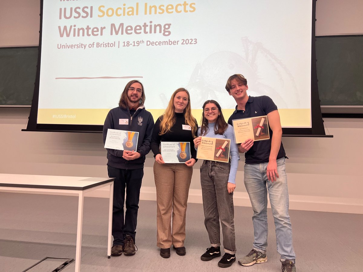 Many congratulations to our fantastic student talk and poster award winners! Best talk: Flynn Bizzell Best poster: Anthony Bracuti Highly commended talk: Viviana Di Pietro Highly commended poster: Liliana Fischer #IUSSIBristol