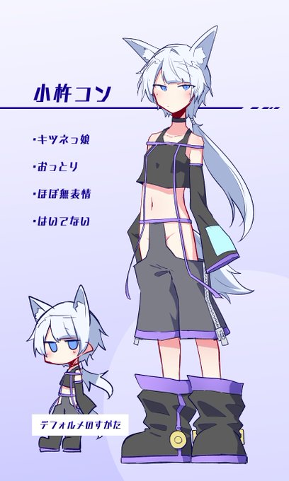 このアカウントの看板娘のコンちゃんの設定置いておきます 