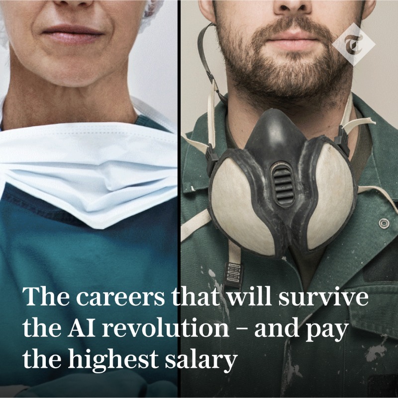 Telegraph's tweet photo. Is your job safe from artificial intelligence? Get the inside track from our experts.