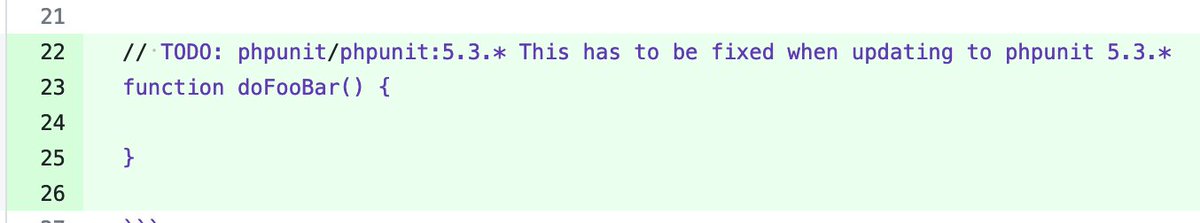 markusstaab's tweet photo. Anyone has an opinion, whether #phpstan #todoby should support comment expiration, based on #composer version constraints of composer.lock?
https://t.co/hOpEd2XtjB https://t.co/WmjgAntSEh