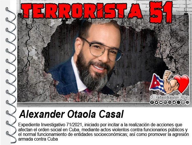 DefendiendoCuba's tweet photo. Espero que a los terroristas😠 y cómplices🤑, les haya quedado claro con el Programa Especial de ayer, que la #ListaDeTerroristas no va a quedar solo en la ENUNCIACIÓN. 👇

‼️Todo acto tiene consecuencias‼️ En #Cuba no hay impunidad‼️
🤚#NoAlTerrorismo🤚
#DefendiendoCuba🇨🇺💪❤️ https://t.co/31YSW0GoVY