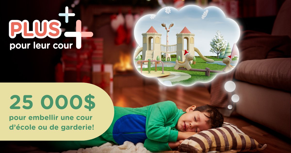 Tous les enfants méritent une cour de rêve pour stimuler leur créativité et s'épanouir! Vous aimeriez participer à la réalisation de ce rêve pour eux? Inscrivez une école ou une garderie qui aurait besoin d'un vent de changement! 🌳 
🎁 Participez ici: kaleido.ca/fr/concours/pl…