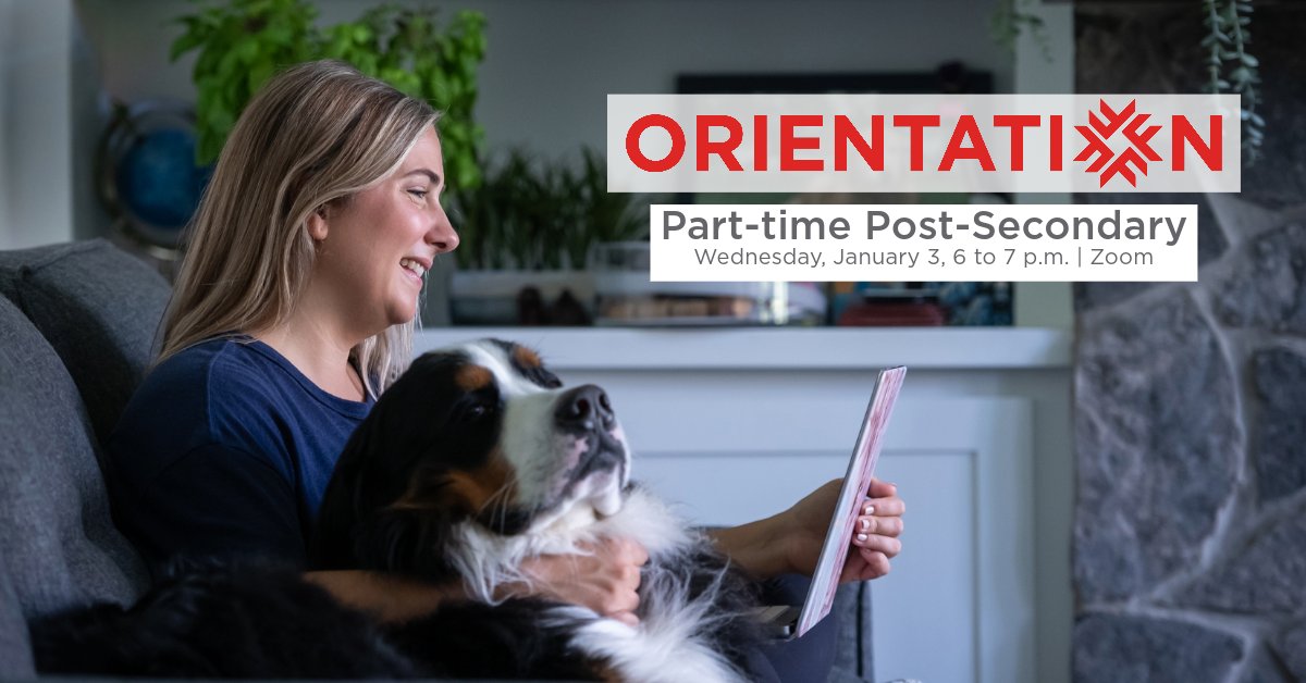 Will you be starting your part-time post-secondary studies at Fanshawe this winter? Join us for a virtual Orientation on Wednesday, January 3, from 6 to 7 p.m. as we let you know what to expect as a part-time student. Register now: ow.ly/UUzJ50Qkq2e