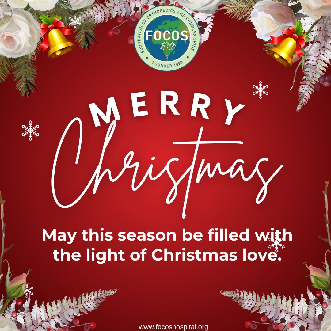 ✨ Wishing you a Christmas filled with love, laughter, and the warmth of cherished moments. 🎄✨Merry Christmas and Happy Holidays from our FOCOS family to yours! 🌟 
#FOCOSJoy 
#ChristmasCheer 
#HealingHope