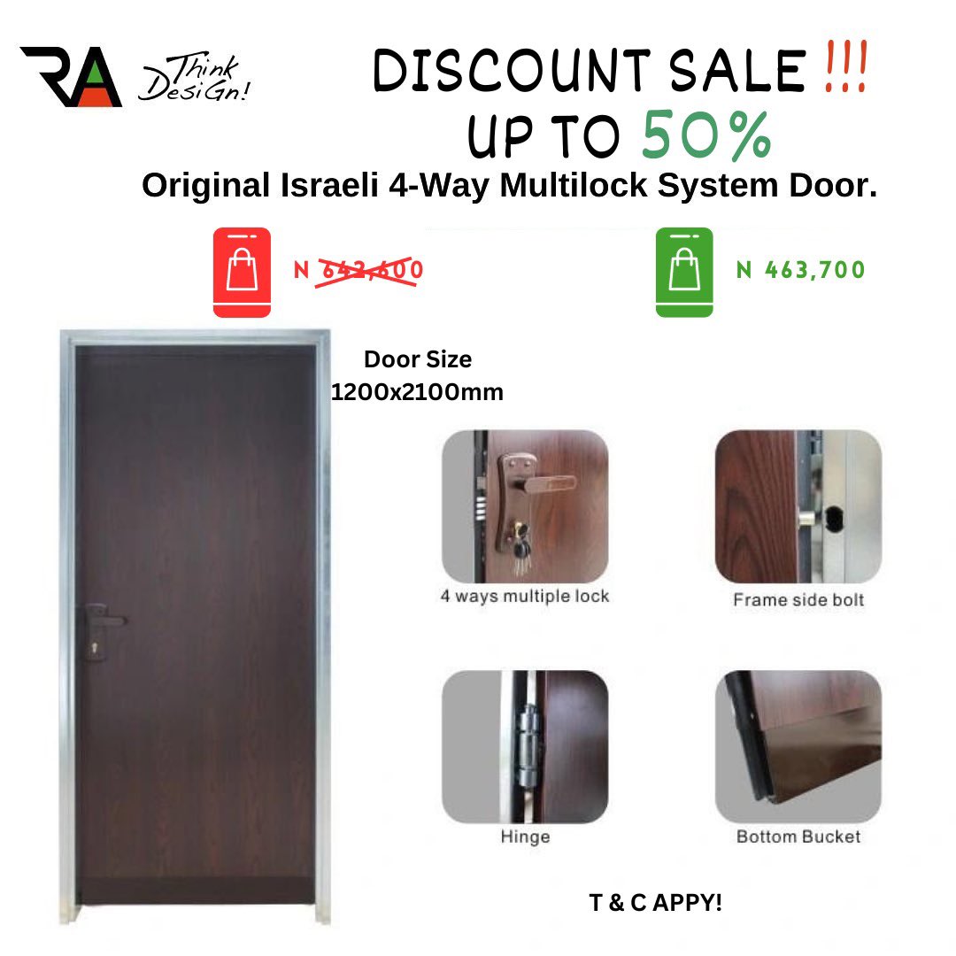 RAThinkDesign's tweet image. Don't miss out on this incredible
opportunity to enhance the security of your home or
business. Contact us today to schedule your free
consultation and take advantage of these exclusive
savings!

📞 Contact Information:

Phone: 08062552919
Email: info@ra-nigeria.com