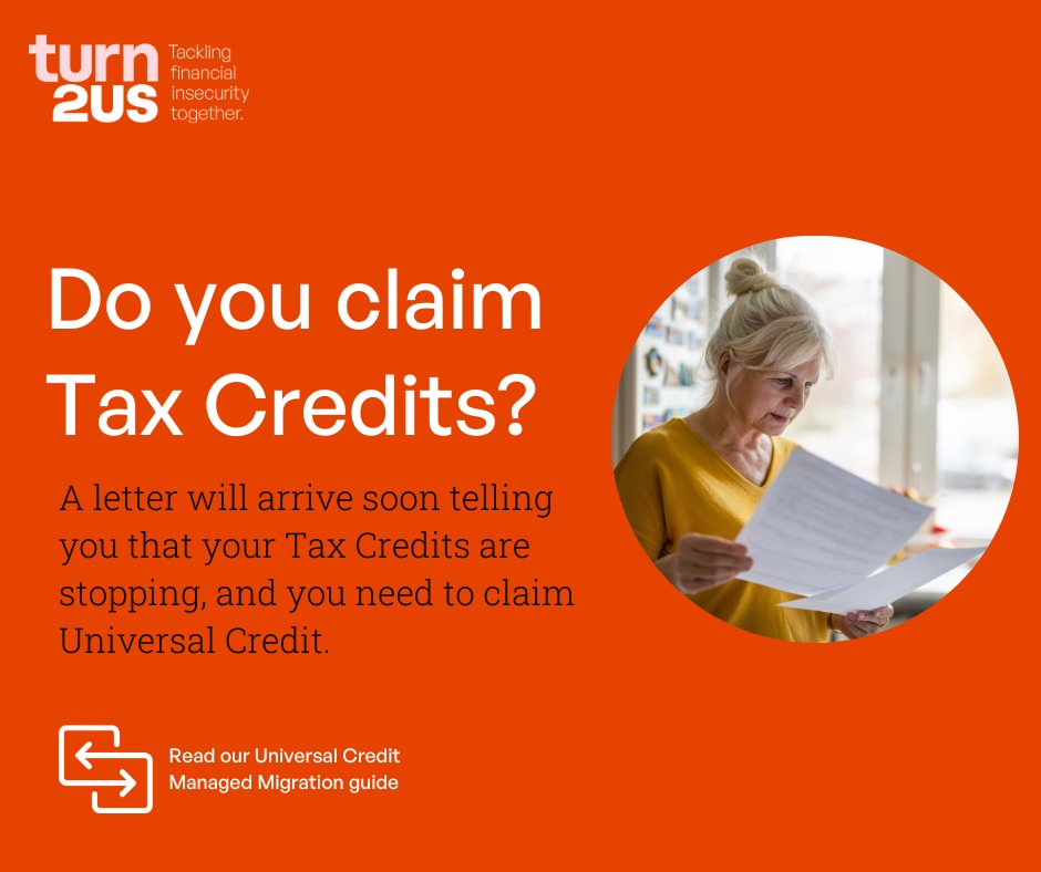 Everyone claiming tax credits is being moved to Universal Credit through a process the Department for Work and Pensions (DWP) calls ‘managed migration’. Get ready with our guide: turn2us.org.uk/get-support/in… #ManagedMigration