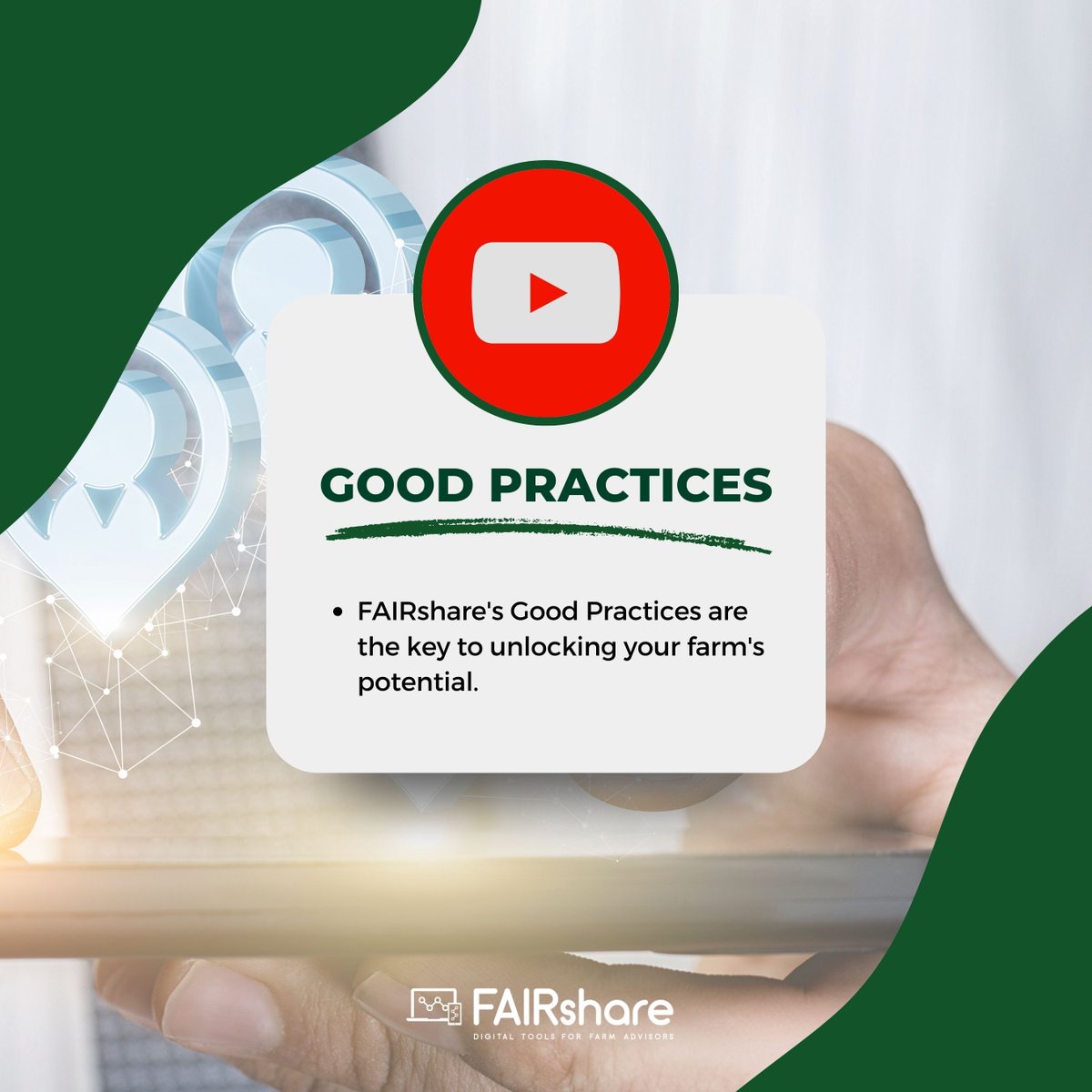 🌟 FAIRshare's Good Practices are the key to unlocking your farm's potential.  

Explore how you can use DATS to support you in agriculture. 🌿💪  

FAIRshare Good Practices – Fairshare Project (buff.ly/47DyoHi)