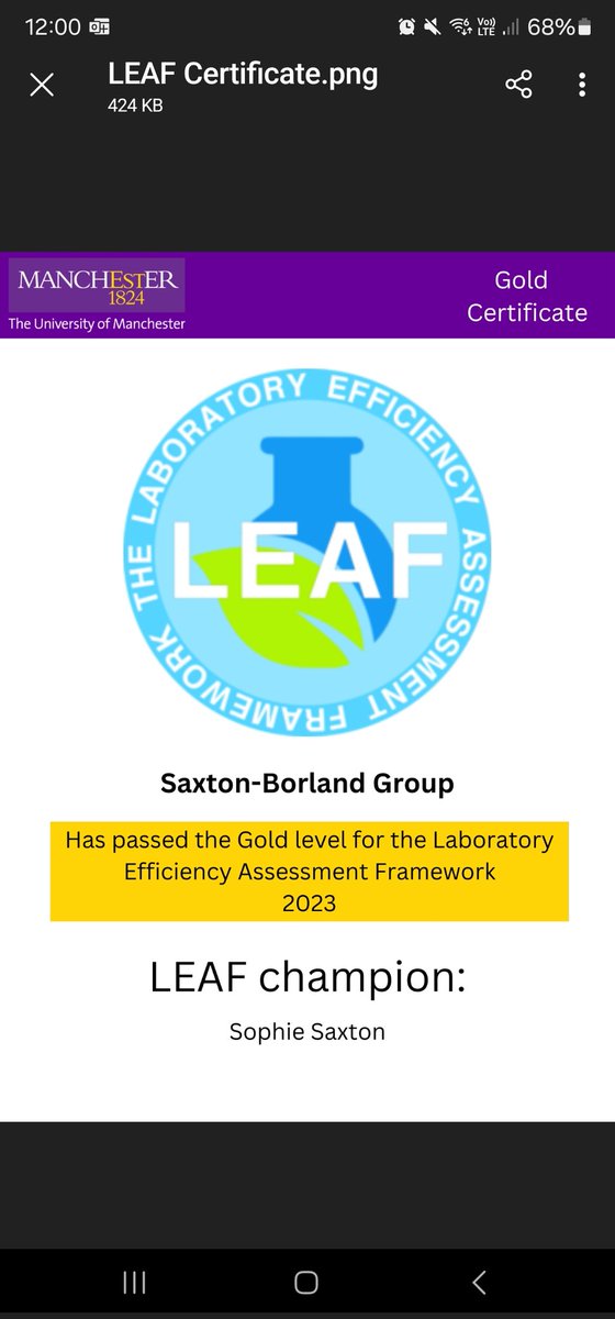 Dr Sophie Saxton (@drsophiesaxton) on Twitter photo Wooo! 3rd lab at the University to get gold 😇💫 #Sustainability #GoGreen #zerocarbon <a href="/UoMSust/">UoM Sustainability</a> Wooo! 3rd lab at the University to get gold 😇💫 #Sustainability #GoGreen #zerocarbon <a href="/UoMSust/">UoM Sustainability</a>