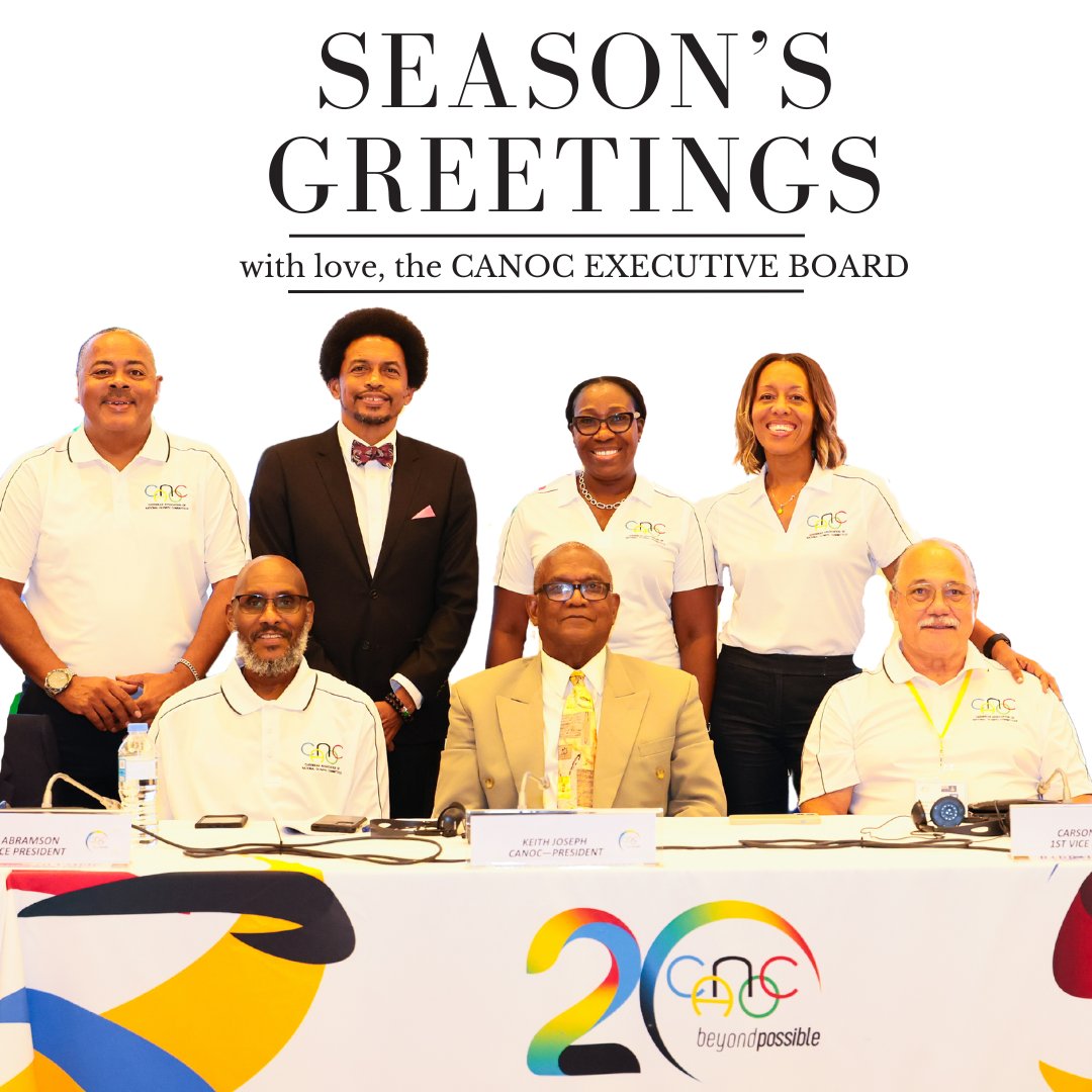CanocSports's tweet photo. #CANOC Executive takes this opportunity to extend the very best wishes to our members, National Olympic Committees and Commonwealth Games Association, partners and collaborators, for the Christmas Season ๐and looks forward to a most productive year, 2024. โจ๐
#beyondpossible https://t.co/1FRa4JWcnU