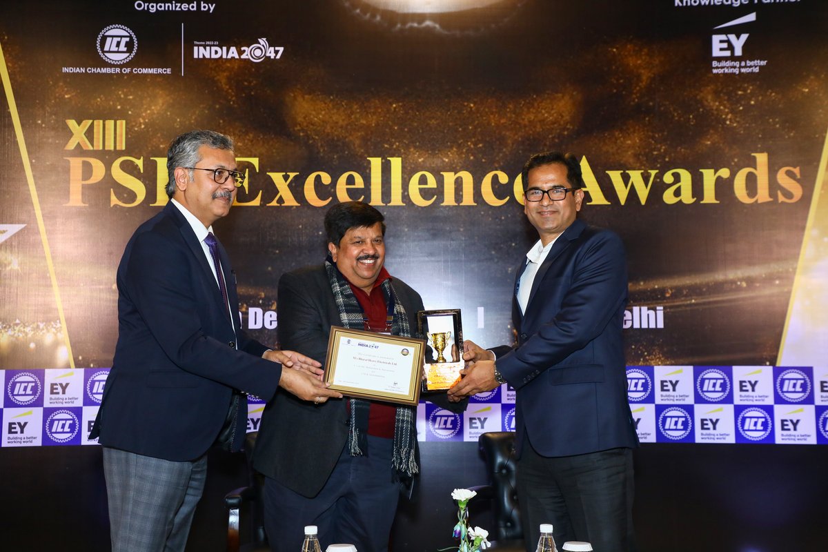 #BHEL has bagged three PSE Excellence Awards from the Indian Chamber of Commerce (ICC) for the year 2022-23. 1/3

#excellenceawards #corporatesocialresponsibility #nationbuilding 

@DrMNPandeyMP @KPGBJP @MHI_GoI @vijaymittal4 
@ICC_Chamber @hipepib @PIB_India @airnewsalerts