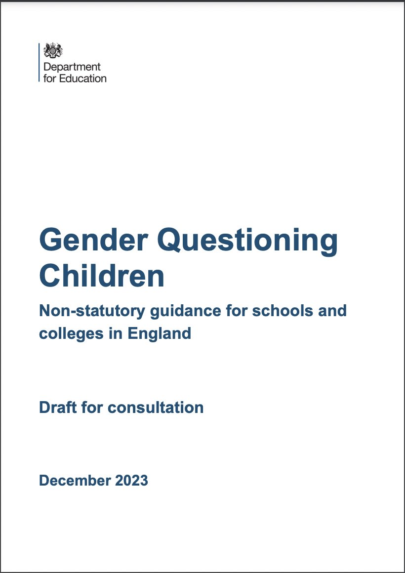A thread on the worst things about the government's draft non-statutory guidance to schools with trans and gender-nonconforming pupils. 🧵
