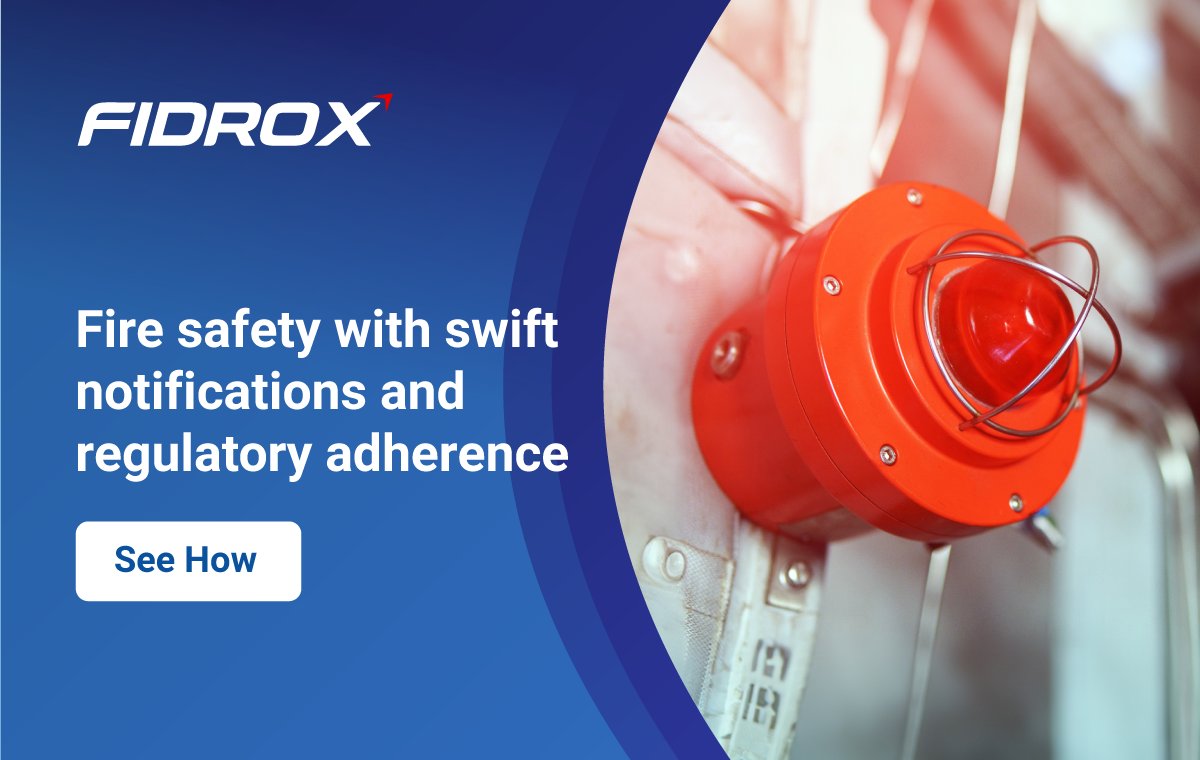 Overcome fire #safety challenges through our integrated framework, swift notifications, regulatory adherence, and proactive measures. Trust #Fidrox for #innovative solutions that #safeguard lives, ensure compliance, and foster a secure future! See How: fidrox.com/contact-us/