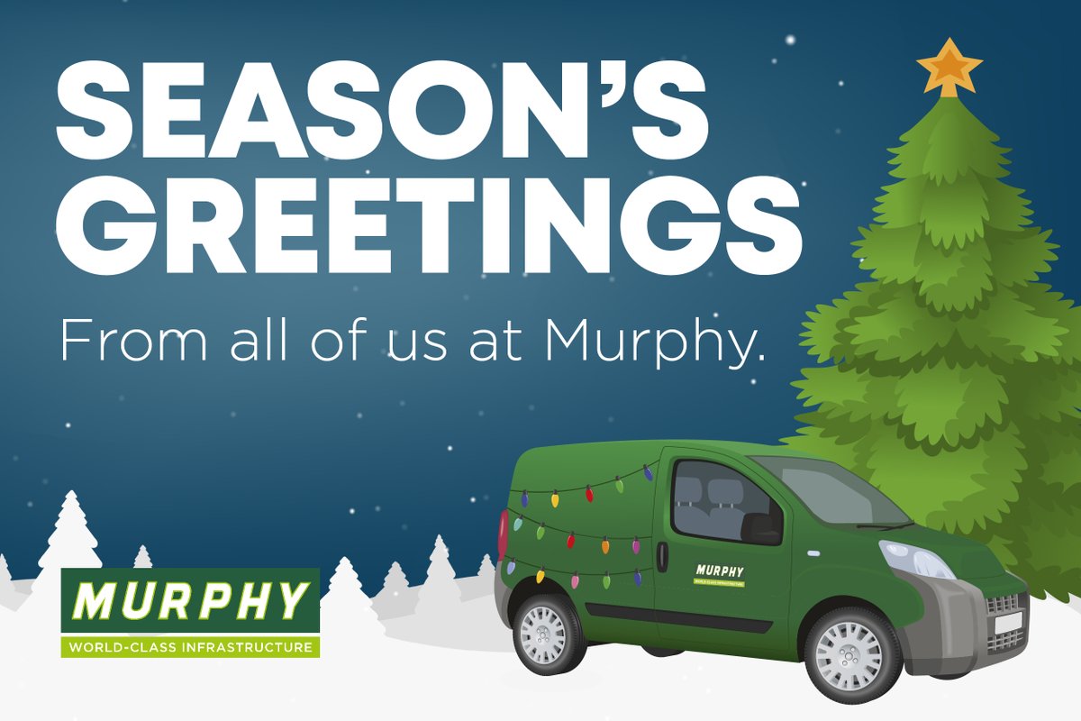 Wishing you a safe and happy festive break from everyone at Murphy! We look forward to working with you on more exciting projects in 2024 and want to say a huge thank you to all our colleagues who will be working hard on our projects over Christmas and New Year. #OneMurphy