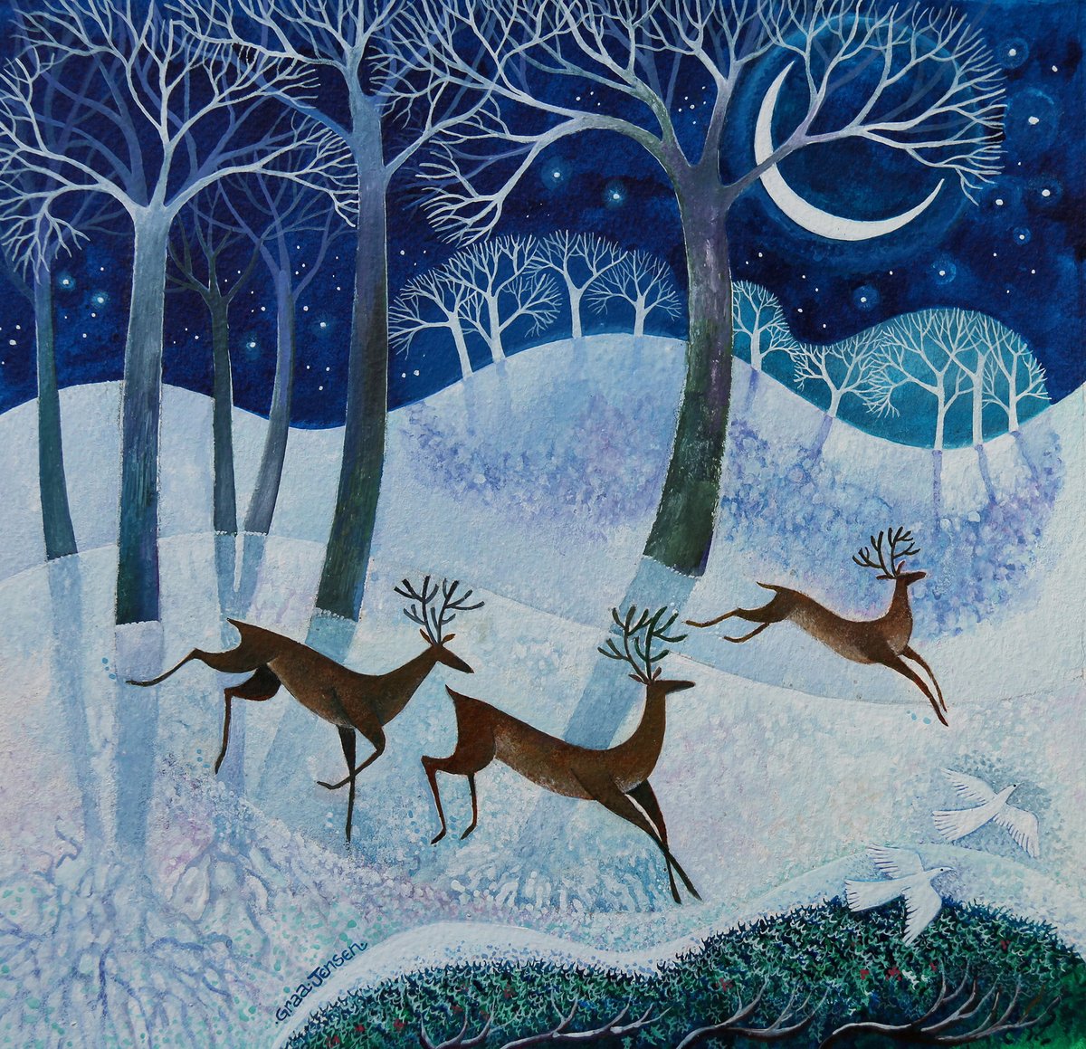 Magnolia_Box's tweet photo. “Deep Mid Winter, 2018” (Lisa Graa Jensen): Giving us all the Christmassy feels, we love this festive scene created by painter &amp; illustrator, Lisa Graa Jensen.

Buy as a fine art print 👉 https://t.co/2q9RW9u3kN https://t.co/YHXXyvcWpm