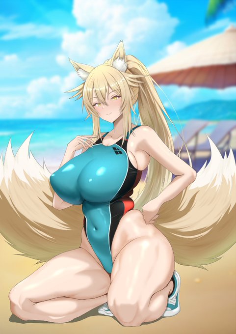 翠燐さん🦊美脚競水🩱 