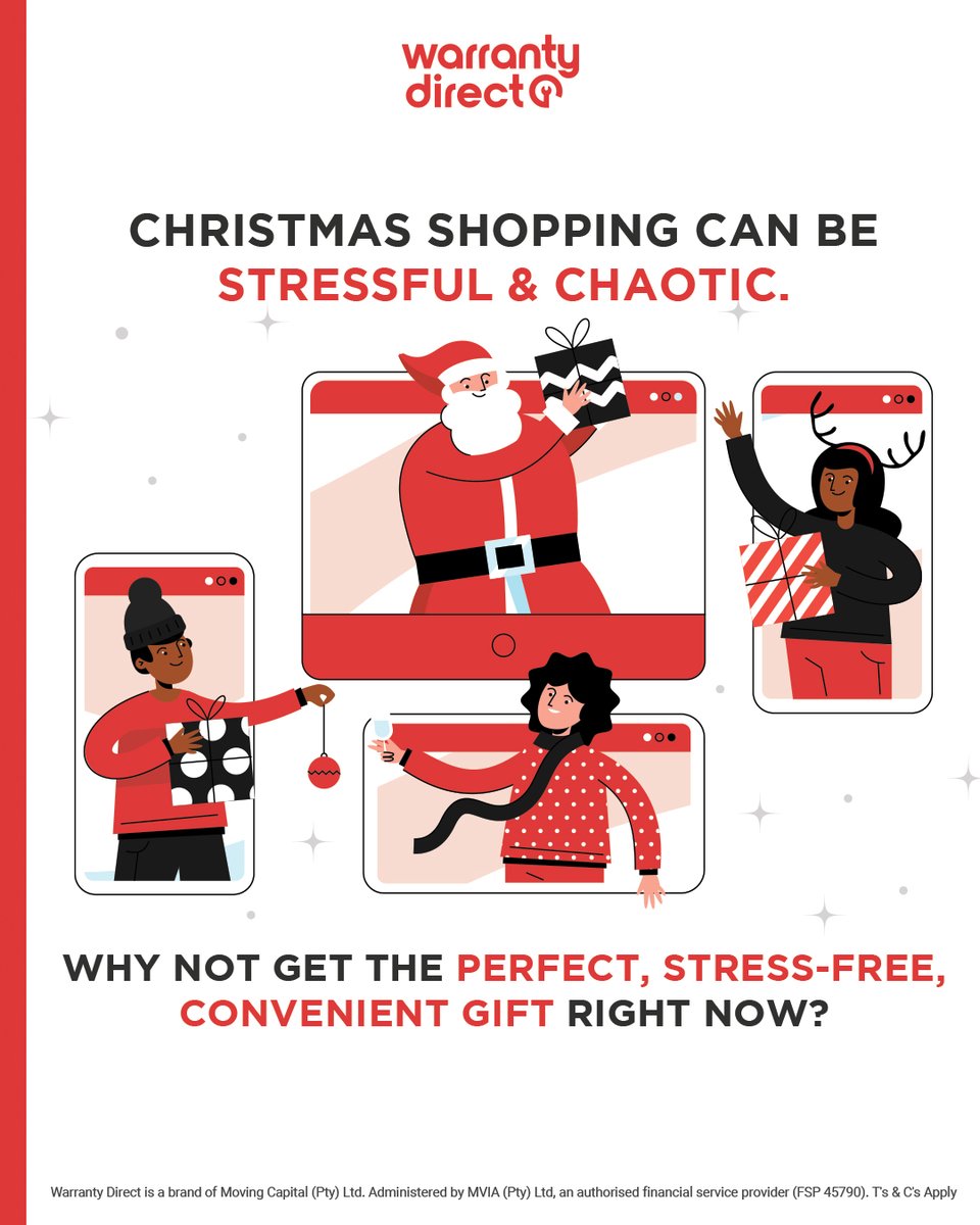 Buy a warranty online and avoid the crowds this festive season. No queues, no paperwork, buy your warranty online and get up to 50% off! Now that’s merry. Get cover for your car and give yourself a jolly, worry-free year, with Warranty Direct.

Learn more: warrantydirect.co.za