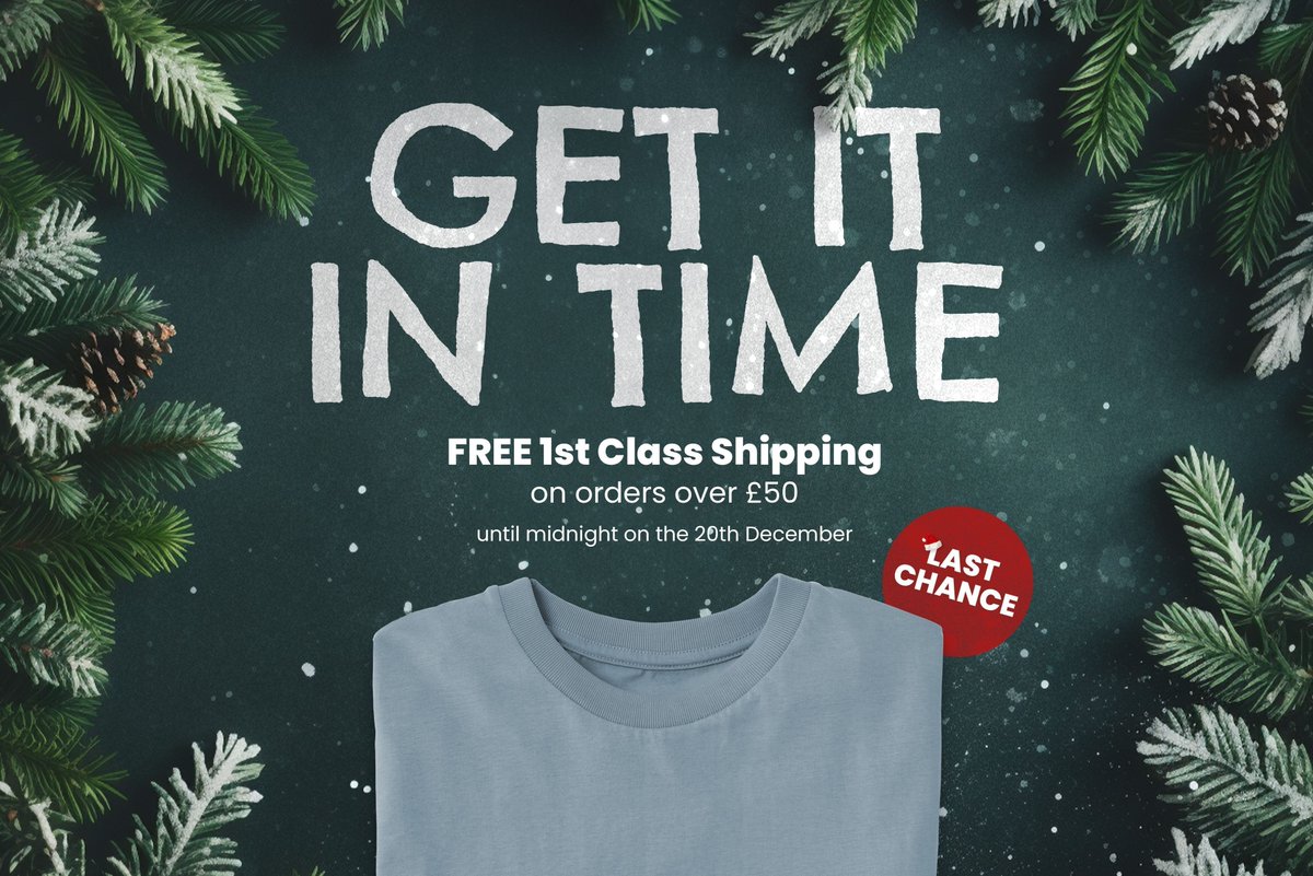 🕒 Time is ticking to #GetItInTimeForChristmas

📮 #FreeDelivery on £50+ orders until midnight.

🎅 #Tshirts, #hoodies, #mugs, #babygrows, #totes with #slogans & original #designs

🎁 Discover #PlanetFriendlyPresents @ buff.ly/46uLYwM

✨🌎 #EcoGifts #ShopSustainable 🌿💚