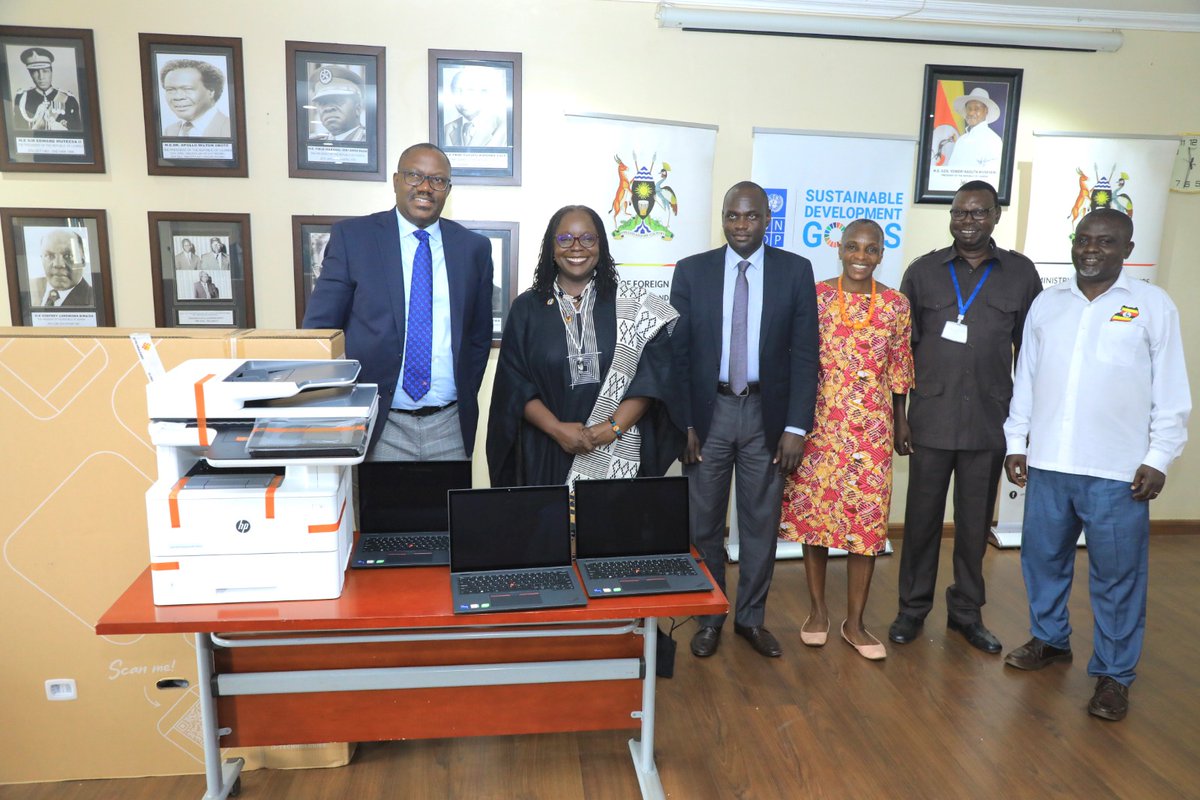 NAM_Uganda's tweet photo. We had the privilege of accepting today from the
@UNDP conference and ICT equipment donated to Uganda for the purpose of supporting the #NAMSummitUg2024 Secretariat. https://t.co/rmxWzrhd08