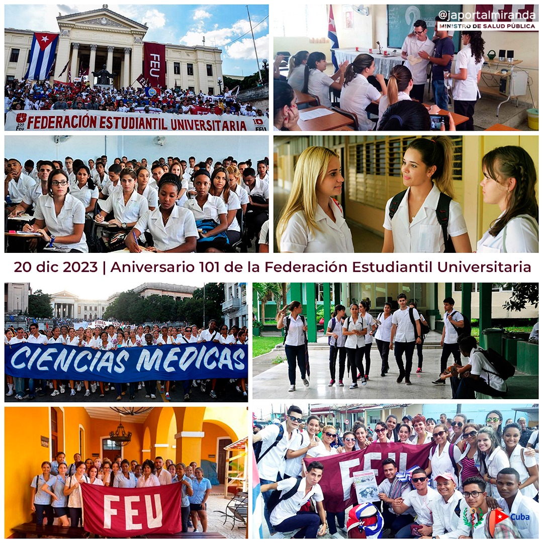 ¡Feliz aniversario a <a href="/FeuCuba/">FEU de Cuba</a>, la organización joven más antigua de Cuba. Más de un siglo después, siguen honrando su historia y acompañando a los universitarios cubanos. ¡Felicidades a nuestros estudiantes de Ciencias Médicas!