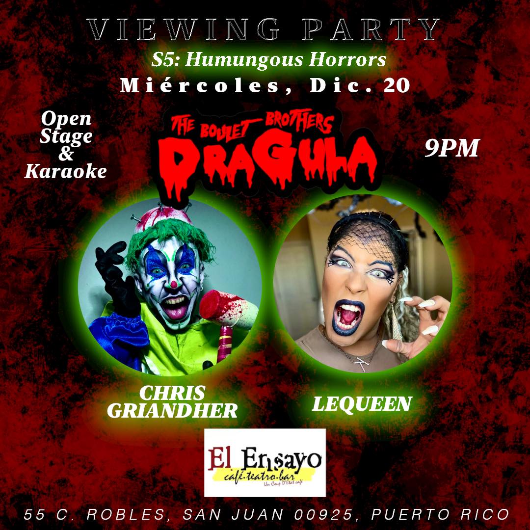 ensayorp's tweet photo. El Rey de las noches dark Chris Griandher te espera con un viewing party de Dragula y un espectacular y fogoso Drag show!!! Vente pa' acá!!!! https://t.co/5ZmxeC7Qm3