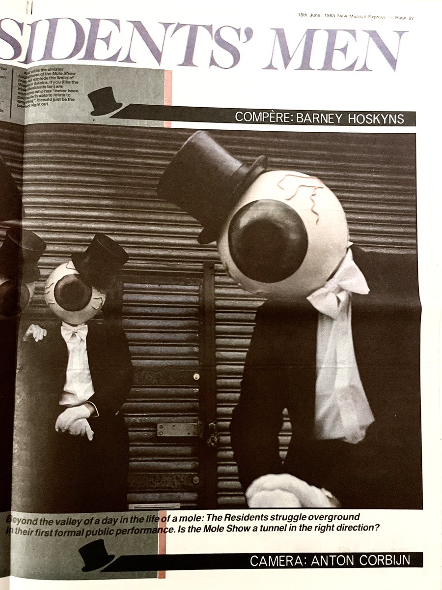 The Residents, by Barney Hoskyns. Pics by Anton Corbijn. New Musical Express, 18 June 1983.