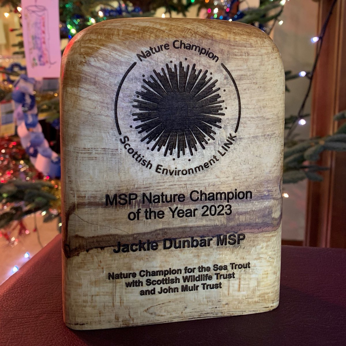 We were delighted to present <a href="/JackieDunbarSNP/">Jackie Dunbar MSP</a> with the MSP Nature Champion of the Year 2023 award at yesterday's <a href="/ScotLINK/">Scottish Environment LINK</a> Festive Reception!

Visit our website to find out more about the award and its previous winners! 🏆🐟

scotlink.org/link-campaigns…