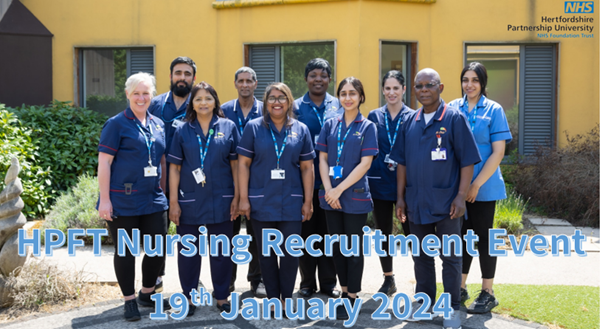 We are holding a Trust wide Nursing Recruitment Event, taking place on the 19 January 2024. To attend the event, you will need to apply for the role. We will then contact you if you are shortlisted.

Apply here: jobs.hpft.nhs.uk/job/v5925471