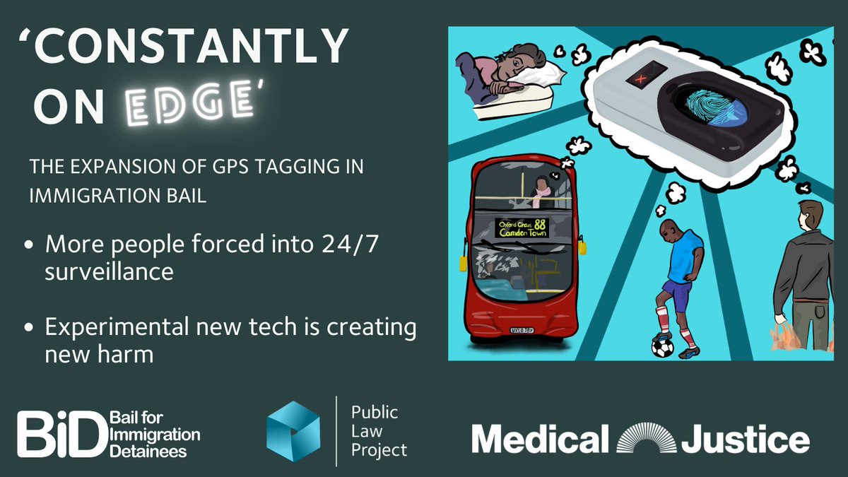 📣NEW REPORT - GPS TAGGING IN IMMIGRATION

'CONSTANTLY ON EDGE'

➡️56% increase in GPS tags
➡️Experimental fingerprint devices cause harm
➡️Lack of proper safeguards
➡️Automated system used in decision-making

<a href="/Medical_Justice/">Medical Justice UK</a> <a href="/BIDdetention/">BID</a>  

Read it👇

bit.ly/48rgiJ2