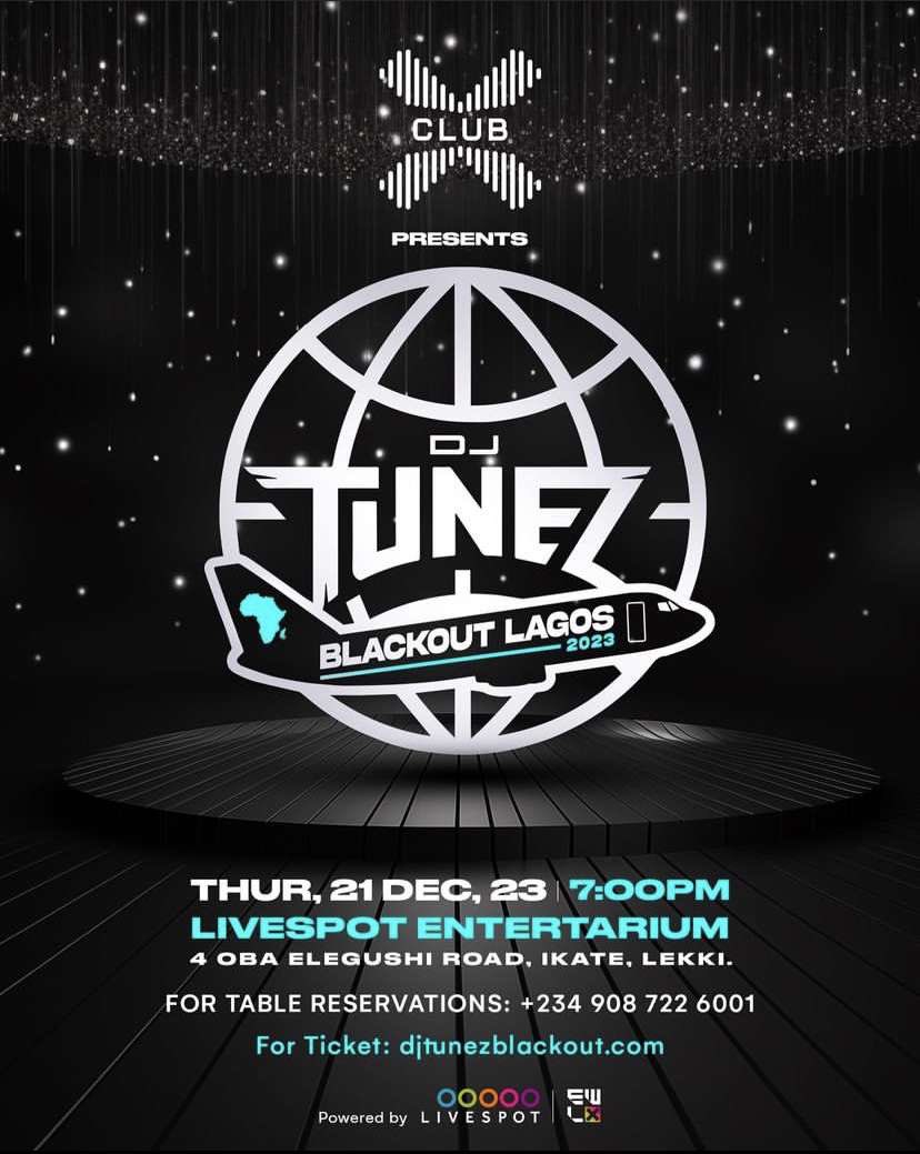 Tomorrow for @DJ_TUNEZ BLACKOUT LAGOS! 📜