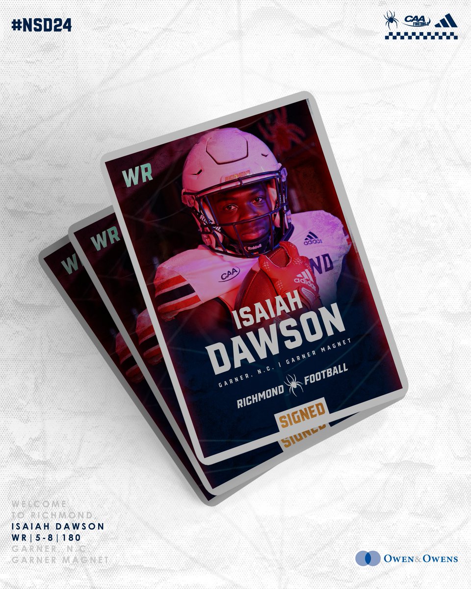 𝙎𝙄𝙂𝙉𝙀𝘿 ✍️🕷️ Isaiah Dawson (@_IsaiahDawson) WR | 5-8 | 180 Garner, N.C. | Garner Magnet #OneRichmond | #NSD24